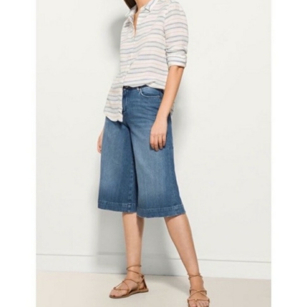 Massimo Dutti Denim Wide Leg Culottes